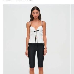 For Love and Lemons floral jacquard corset top